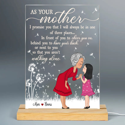 Personalized Mother-Daughter As Your Mother I Promise You Acrylic Plaque LED Light Night