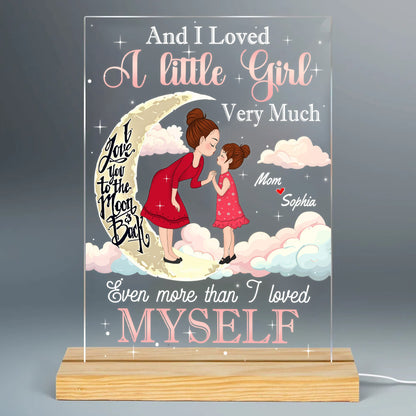 Personalized Mother-Daughter She Loved A Little Girl Very Much Acrylic Plaque LED Light Night