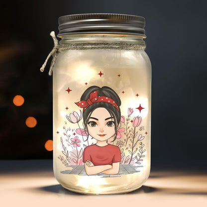 Personalized Mother To My Daughter I Love You For The Little Girl You Once Were Mason Jar Light