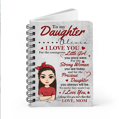 Personalized Mother To My Daughter I Love You For The Little Girl You Once Were Spiral Journal