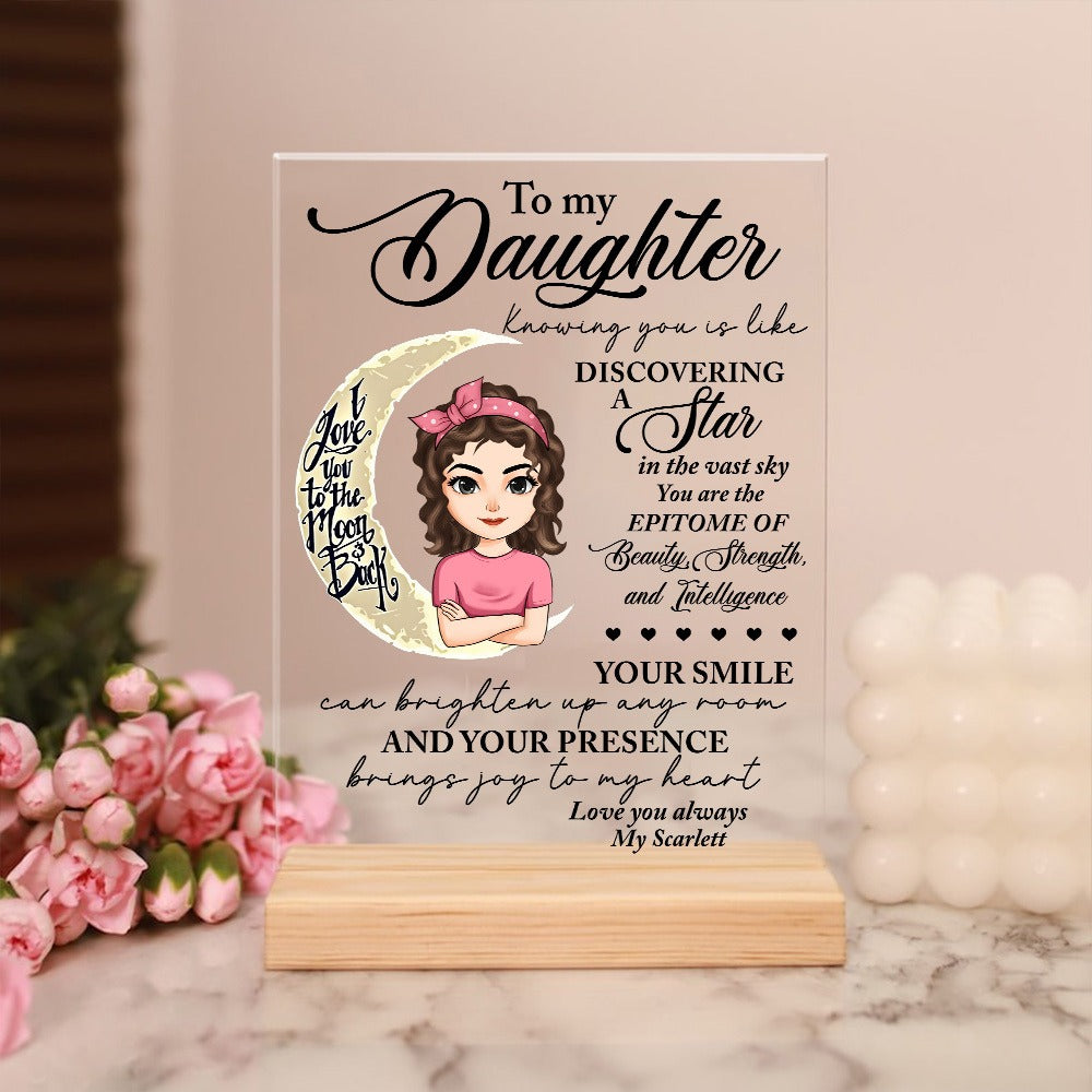 Personalized Mother To My Daughter You Are My Star Acrylic Plaque