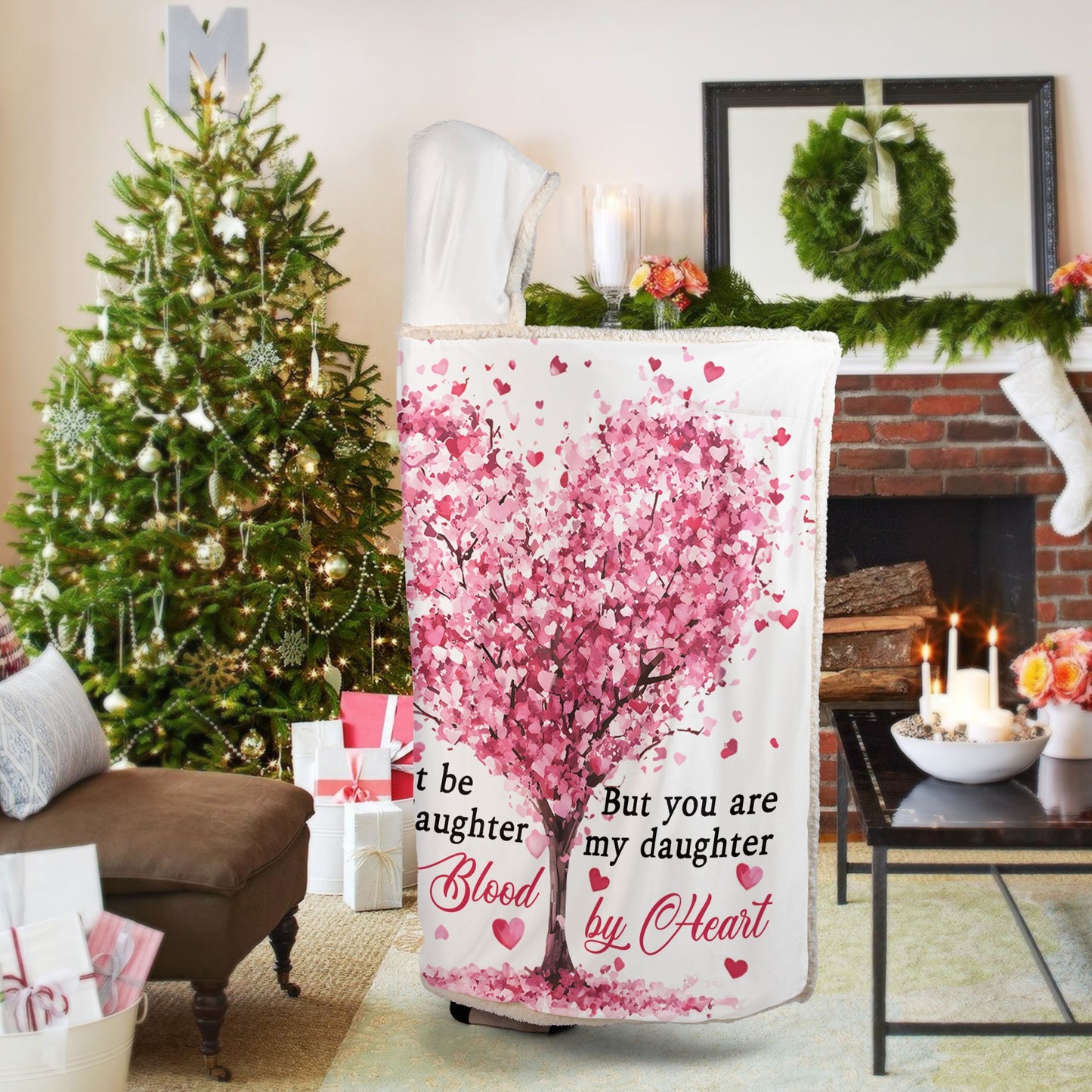 Personalized Mother to My Daughter in Law May Not Be My Daughter by Blood Hooded Blanket