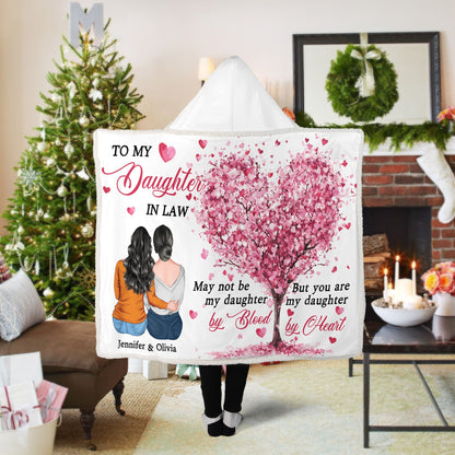 Personalized Mother to My Daughter in Law May Not Be My Daughter by Blood Hooded Blanket