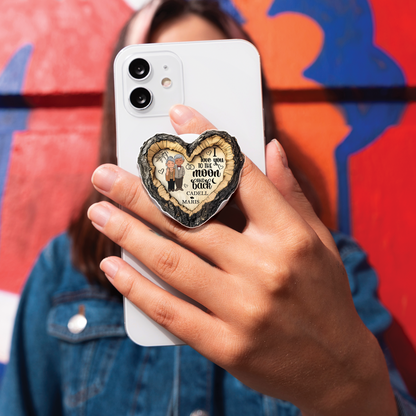 Personalized Old Couple I Love You To The Moon And Back Acrylic Magnetic Phone Grip