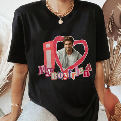 Personalized Photo I Love My Boyfriend T-Shirt