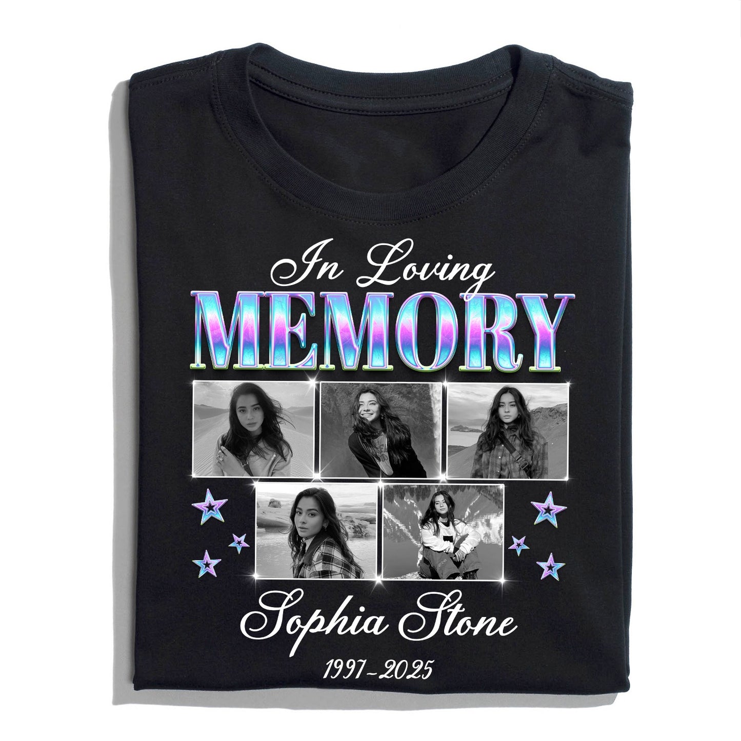 Personalized Photo In Loving Memory T-Shirt, Sympathy Gift for Loss of a Loved One T-Shirt