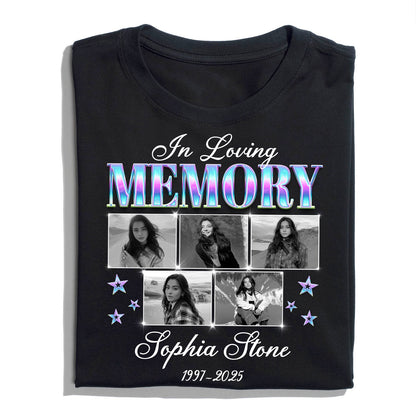 Personalized Photo In Loving Memory T-Shirt, Sympathy Gift for Loss of a Loved One T-Shirt