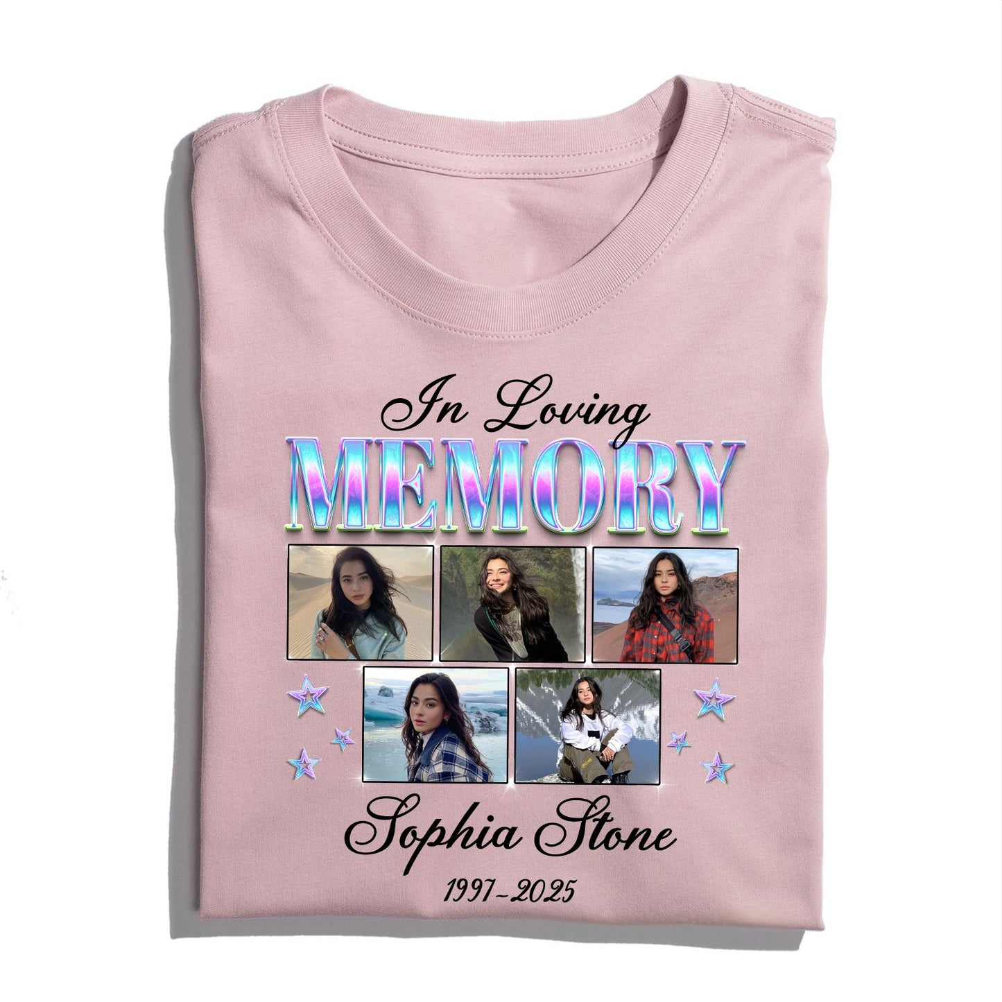 Personalized Photo In Loving Memory T-Shirt, Sympathy Gift for Loss of a Loved One T-Shirt