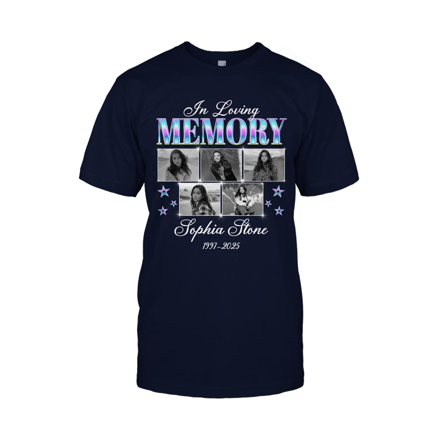 Personalized Photo In Loving Memory T-Shirt, Sympathy Gift for Loss of a Loved One T-Shirt