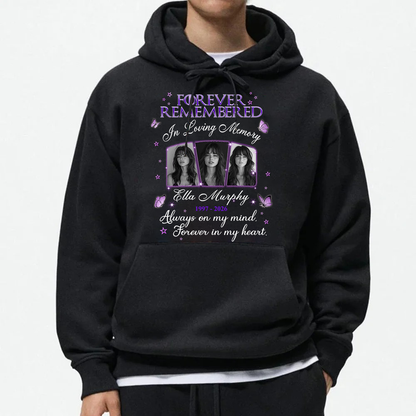 Personalized Photo Memorial Forever Remembered In Loving Memory Hoodie