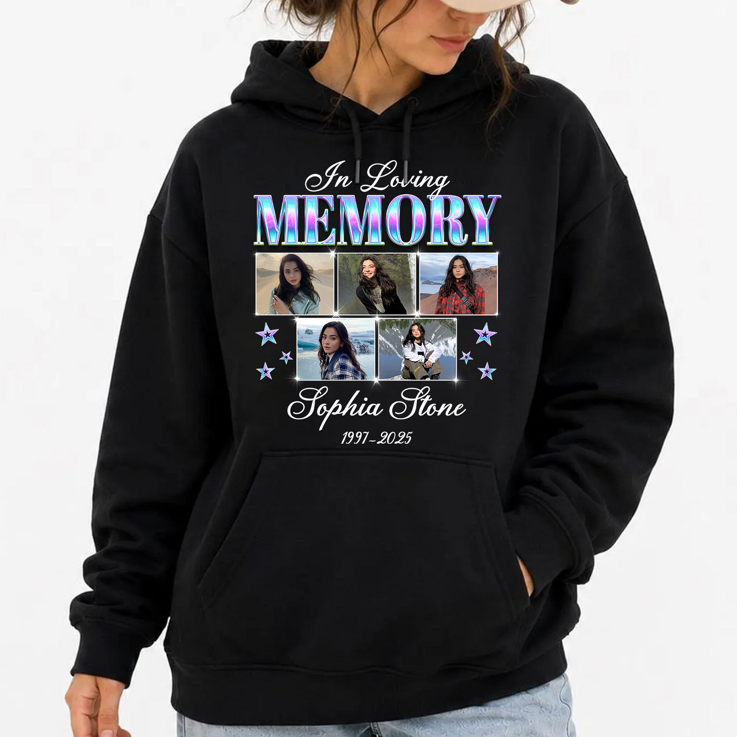 Personalized Photo Memorial In Loving Memory Sympathy Gift Hoodie