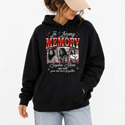 Personalized Photo Memorial In Loving Memory Sympathy Gift Loss Of Loved One Hoodie