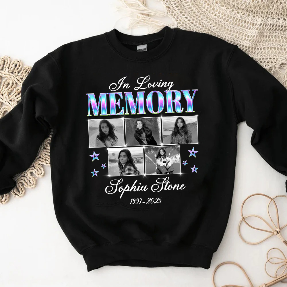 Personalized Photo Memorial In Loving Memory Sympathy Gift Sweatshirt