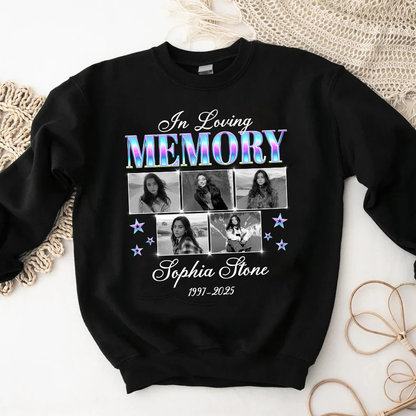Personalized Photo Memorial In Loving Memory Sympathy Gift Sweatshirt