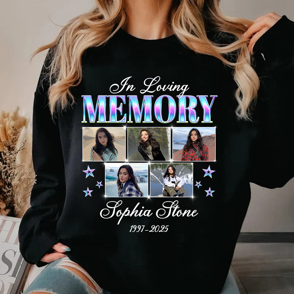 Personalized Photo Memorial In Loving Memory Sympathy Gift Sweatshirt
