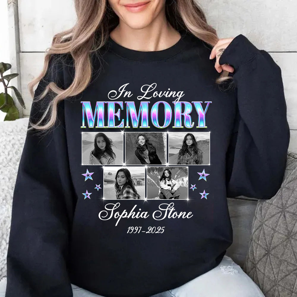 Personalized Photo Memorial In Loving Memory Sympathy Gift Sweatshirt