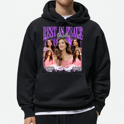 Personalized Photo Memorial Rest In Peace Sympathy Gift Loss Of Loved One Hoodie