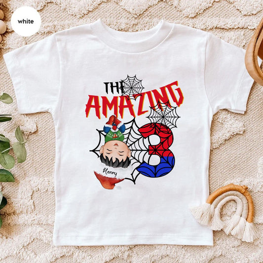 Personalized Spider Baby Boy Christmas, The Amazing Spiderboy Kid T- Shirt