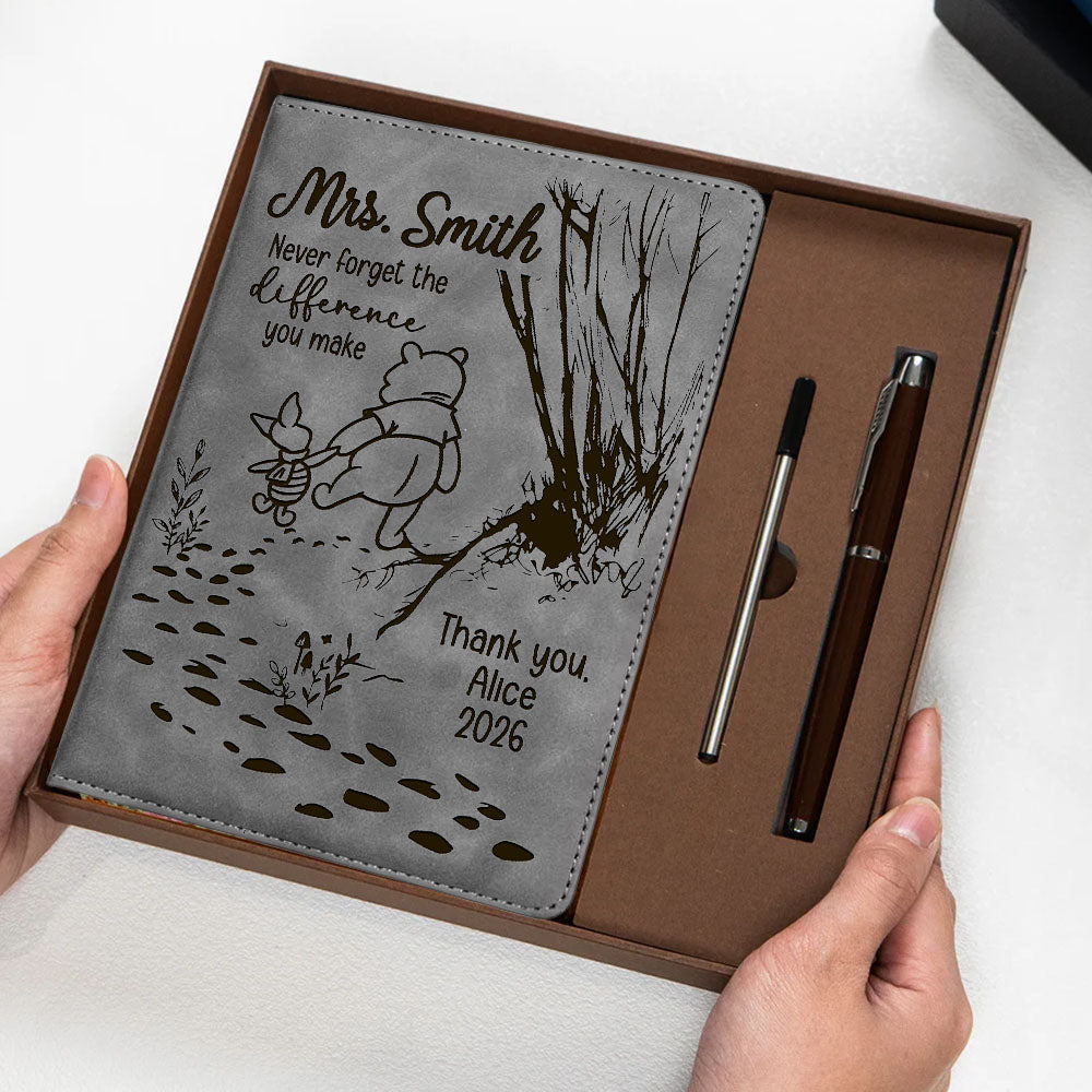 PersonalizedTeacher Gift Never Forget The Difference You Make Notebook Set