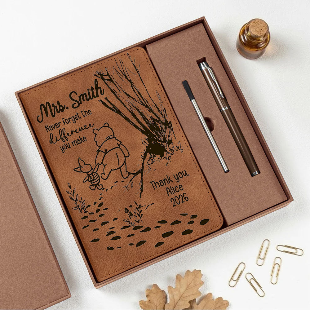 PersonalizedTeacher Gift Never Forget The Difference You Make Notebook Set