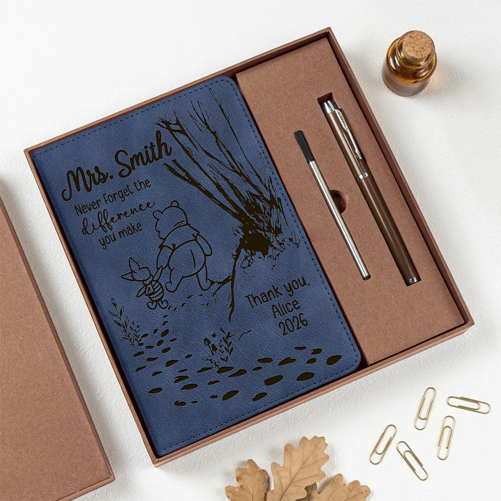 PersonalizedTeacher Gift Never Forget The Difference You Make Notebook Set
