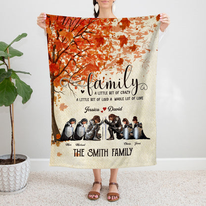 Personalized The Family Warrior Of God Family A Little Bit Of Crazy A Little Bit Of Loud And A Whole Lot Of Love Blanket