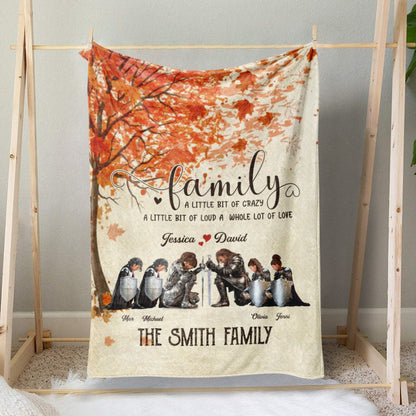 Personalized The Family Warrior Of God Family A Little Bit Of Crazy A Little Bit Of Loud And A Whole Lot Of Love Blanket