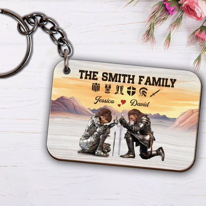 Personalized The Family Warrior Of God Put On The Full Armor Of God Ephesians 6:10 Wooden Keychain