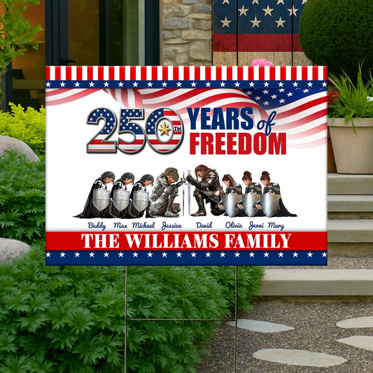 Personalized Family Warrior of God America 250th Anniversary Yard Sign