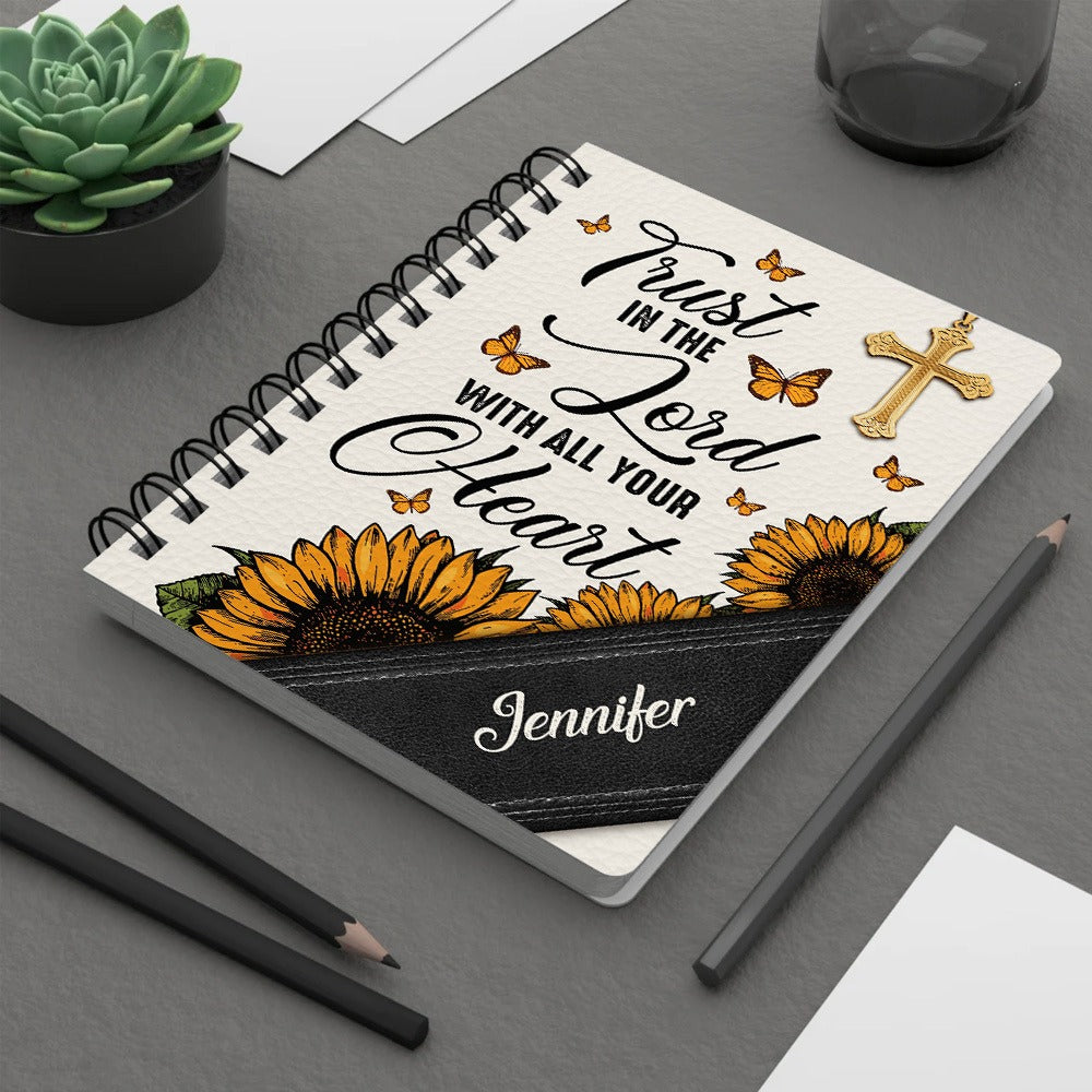 Personalized Trust In The Lord With All Your Heart Est Spiral Journal