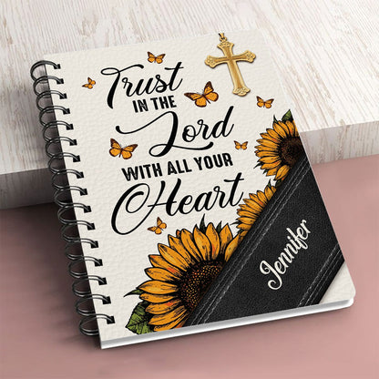 Personalized Trust In The Lord With All Your Heart Est Spiral Journal