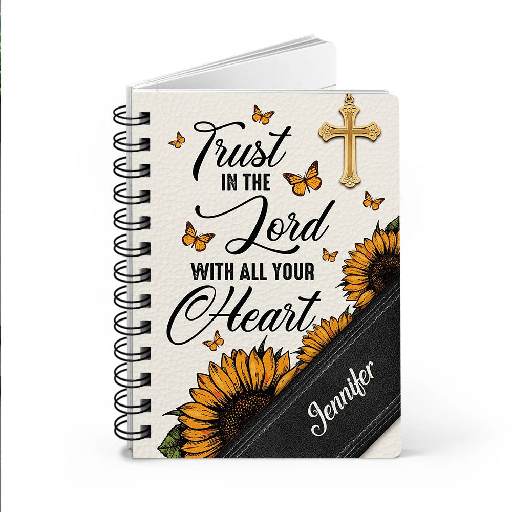 Personalized Trust In The Lord With All Your Heart Est Spiral Journal