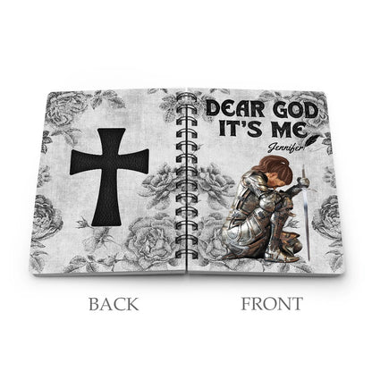 Personalized Warrior Of God Dear God It Is Me Spiral Journal