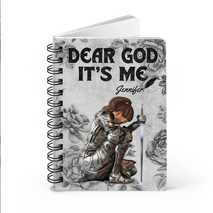 Personalized Warrior Of God Dear God It Is Me Spiral Journal