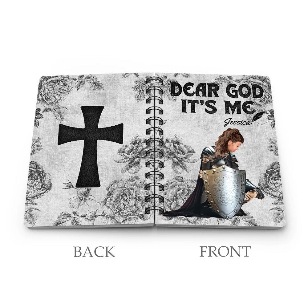 Personalized Warrior Of God Dear God It Is Me Spiral Journal