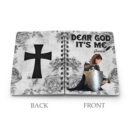 Personalized Warrior Of God Dear God It Is Me Spiral Journal