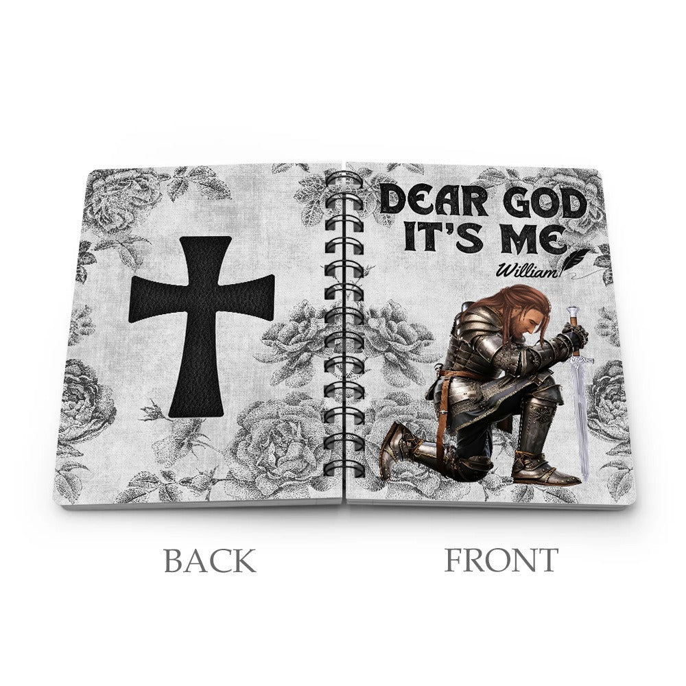 Personalized Warrior Of God Dear God It Is Me Spiral Journal