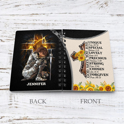 Personalized Warrior Of God God Says You Are Unique Special Lovely Precious Spiral Journal