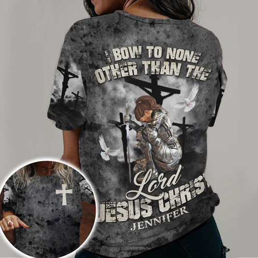 Personalized Warrior Of God I Bow To None Other Than The Lord 3D All Over Print T-Shirt And Hoodie