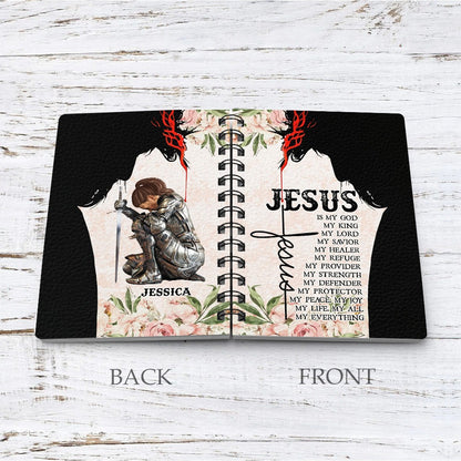 Personalized Warrior Of God Jesus is My Everything My God My King My Lord Spiral Journal