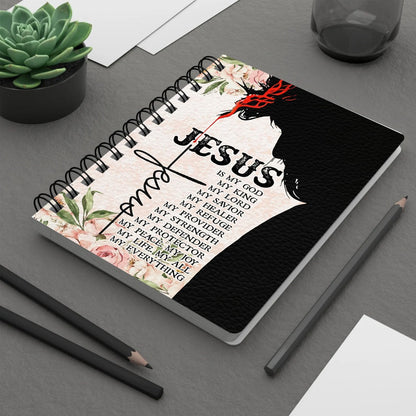 Personalized Warrior Of God Jesus is My Everything My God My King My Lord Spiral Journal