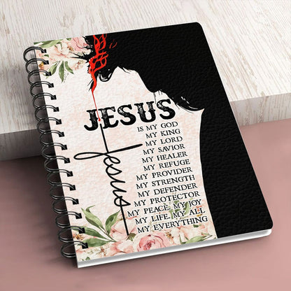 Personalized Warrior Of God Jesus is My Everything My God My King My Lord Spiral Journal