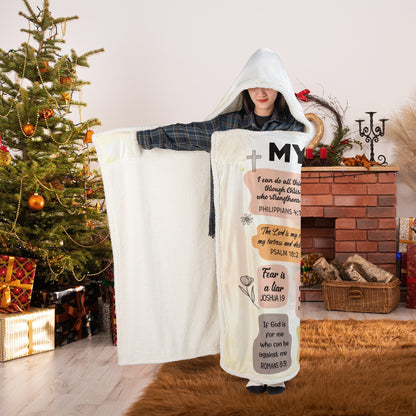 Personalized Warrior Of God My Affirmations I Can Do All Things Through Christ Hooded Blanket