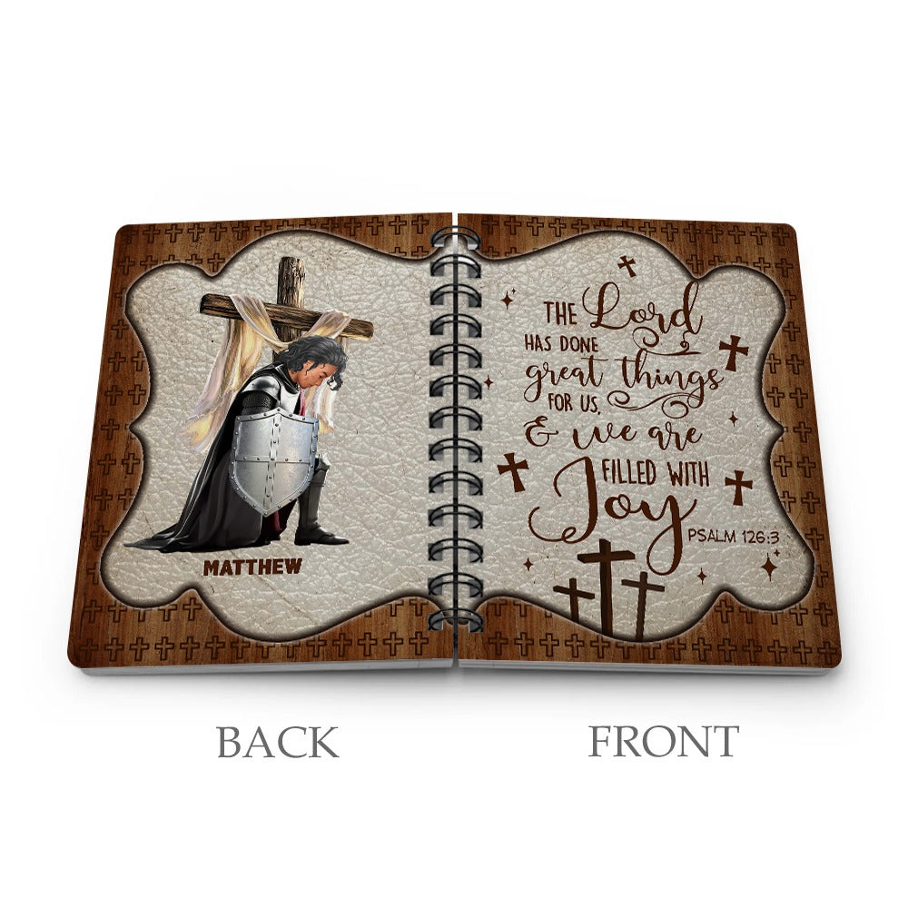 Personalized Warrior Of God The Lord Has Done Great Things For Us Psalms 126:3 Spiral Journal