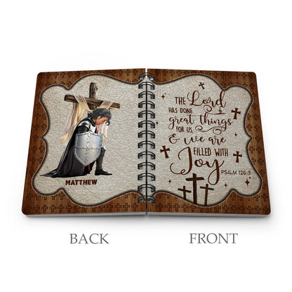 Personalized Warrior Of God The Lord Has Done Great Things For Us Psalms 126:3 Spiral Journal