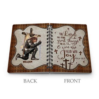 Personalized Warrior Of God The Lord Has Done Great Things For Us Psalms 126:3 Spiral Journal