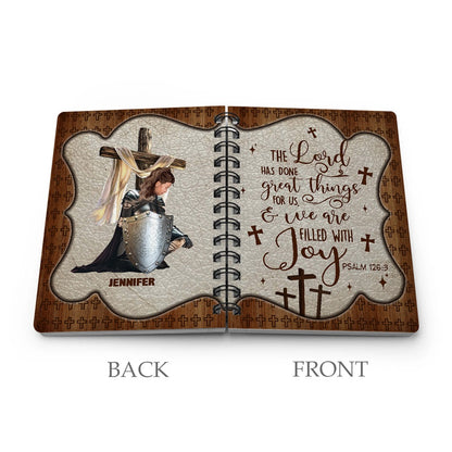 Personalized Warrior Of God The Lord Has Done Great Things For Us Psalms 126:3 Spiral Journal