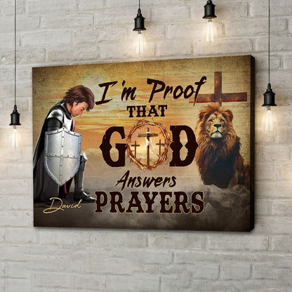 Personalized Warrior Of God, I Am Proof That God Answers Prayers Poster Canvas