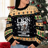 Personalized Warrior Of God, You've Got a Lion Inside of Those Lungs Christmas Ugly Sweatshirt