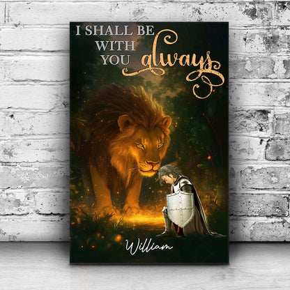 Personalized Warrior of God I Shall Be With You Always Poster Canvas